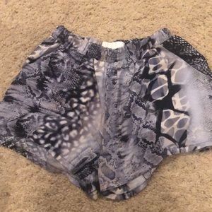 Snakeskin shorts